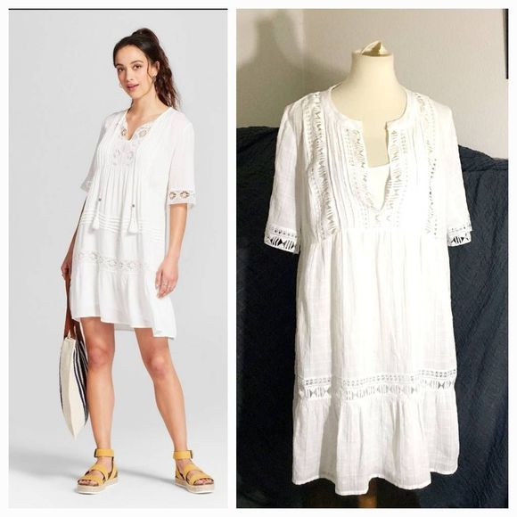 Knox Rose Dresses & Skirts - Knox Rose White Summer Flowy Dress Size L